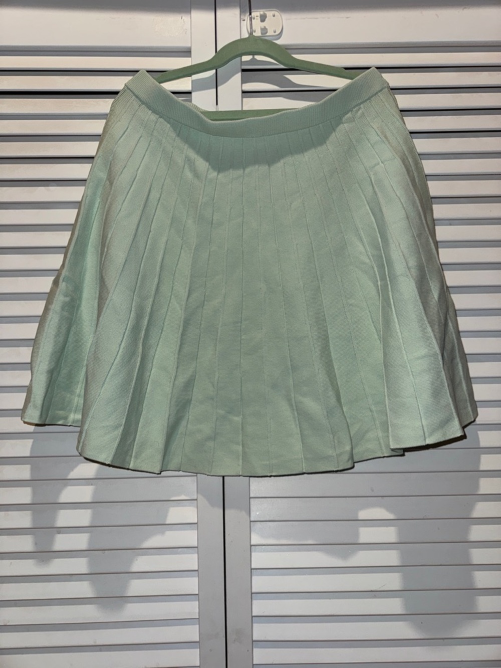 a new day Mint Green Pleated Skater Skirt
